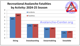 Avalanche Fatalities 2024-2025 by Activity