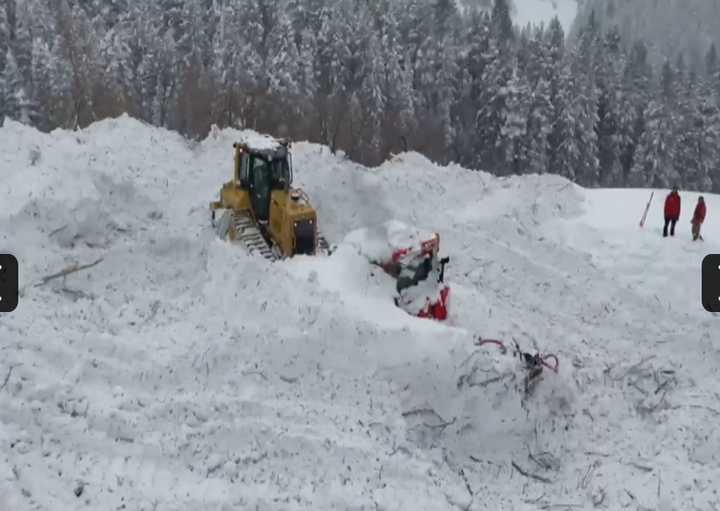 UDOT crew in avalanche debris