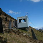 Instrumentation shelter, protected from snow glide and with anemometer and web cam on the roof